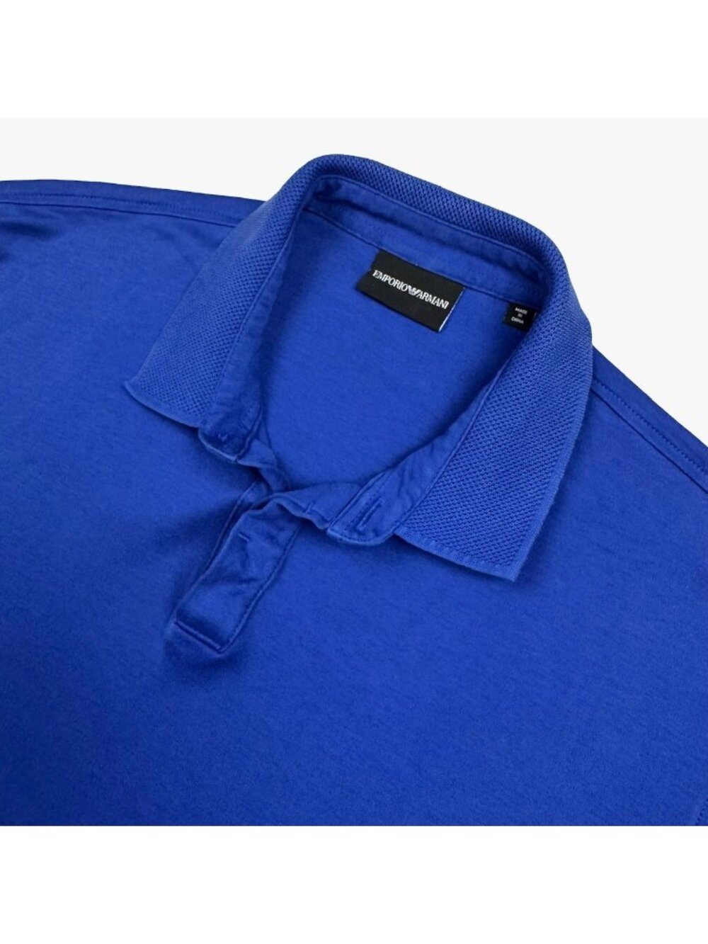 Emporio Armani Men's Cotton S/S Polo Shirt Blue • XL